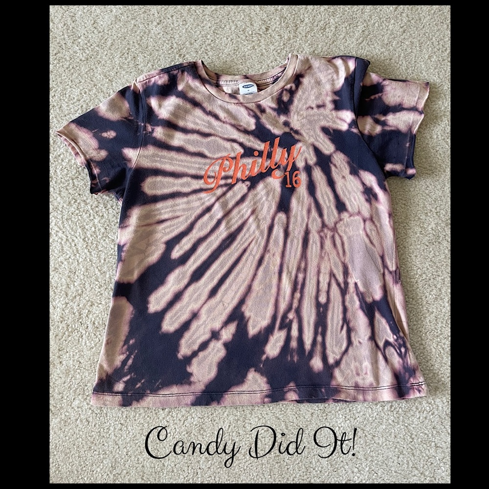 Philly Girl 16 Reverse Tye Dye Tee Shirt Size M
